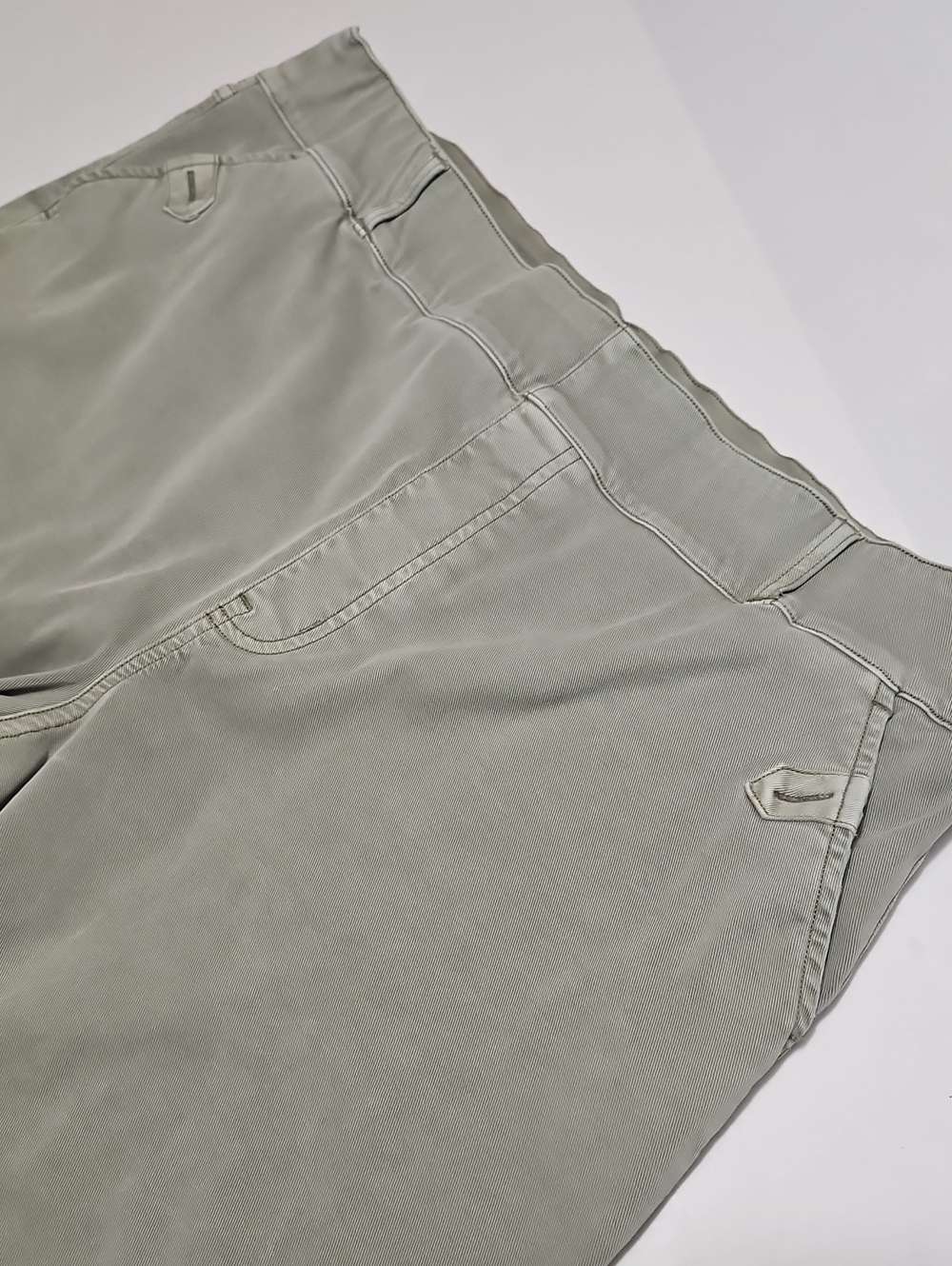SPANX Women's Wide-Leg Chinos Capris in Olive Green Size 3XL